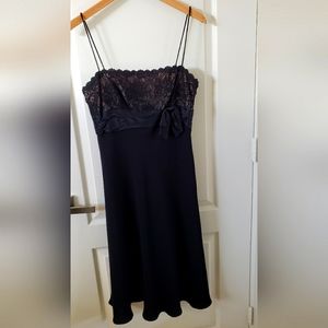 Jones New York black side zip cocktail dress, size 8, good used condition